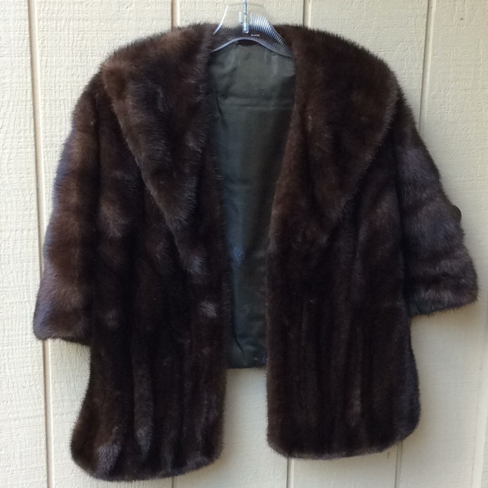 Vintage Luscious Brown Mink Fur Stole--PRICE FIRM